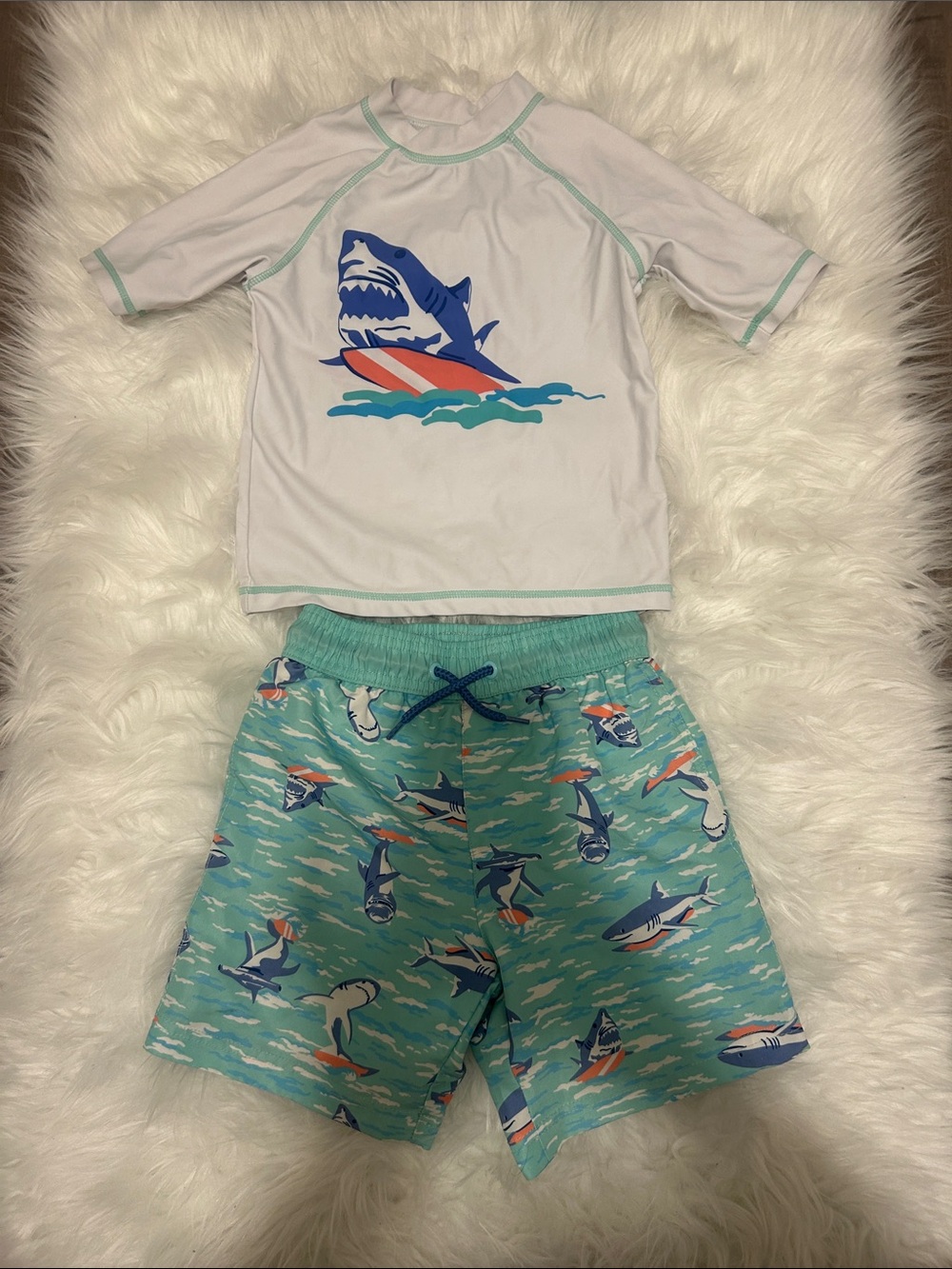 Panama Jack Boys Shark Rashguard Set size 4